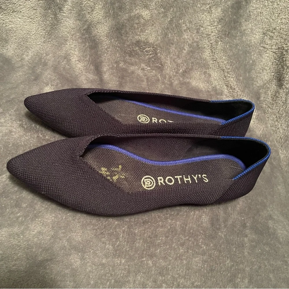 Rothy's Dark Blue Size 8W Flats